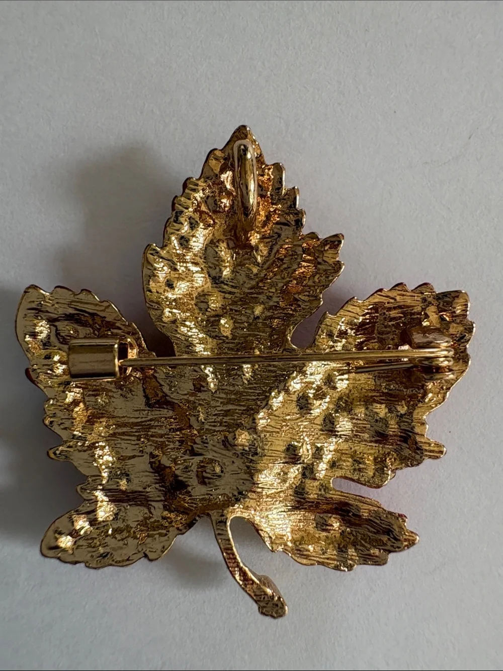 Rhinestone Maple Leaf Brooch/Pendant